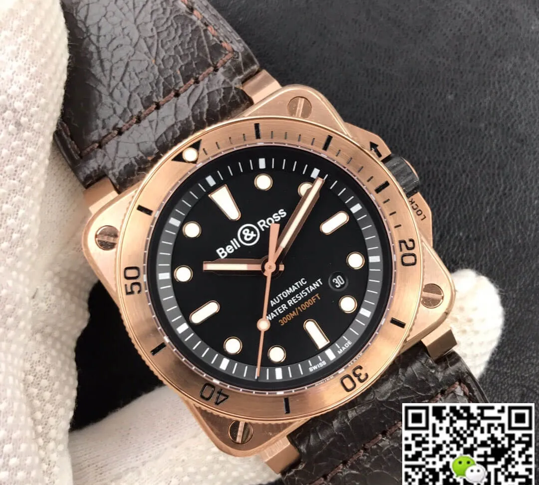 Bell & Ross BR0392-D-BL-BR SCA 1:1 Best Edition Replica Watch Brown Strap