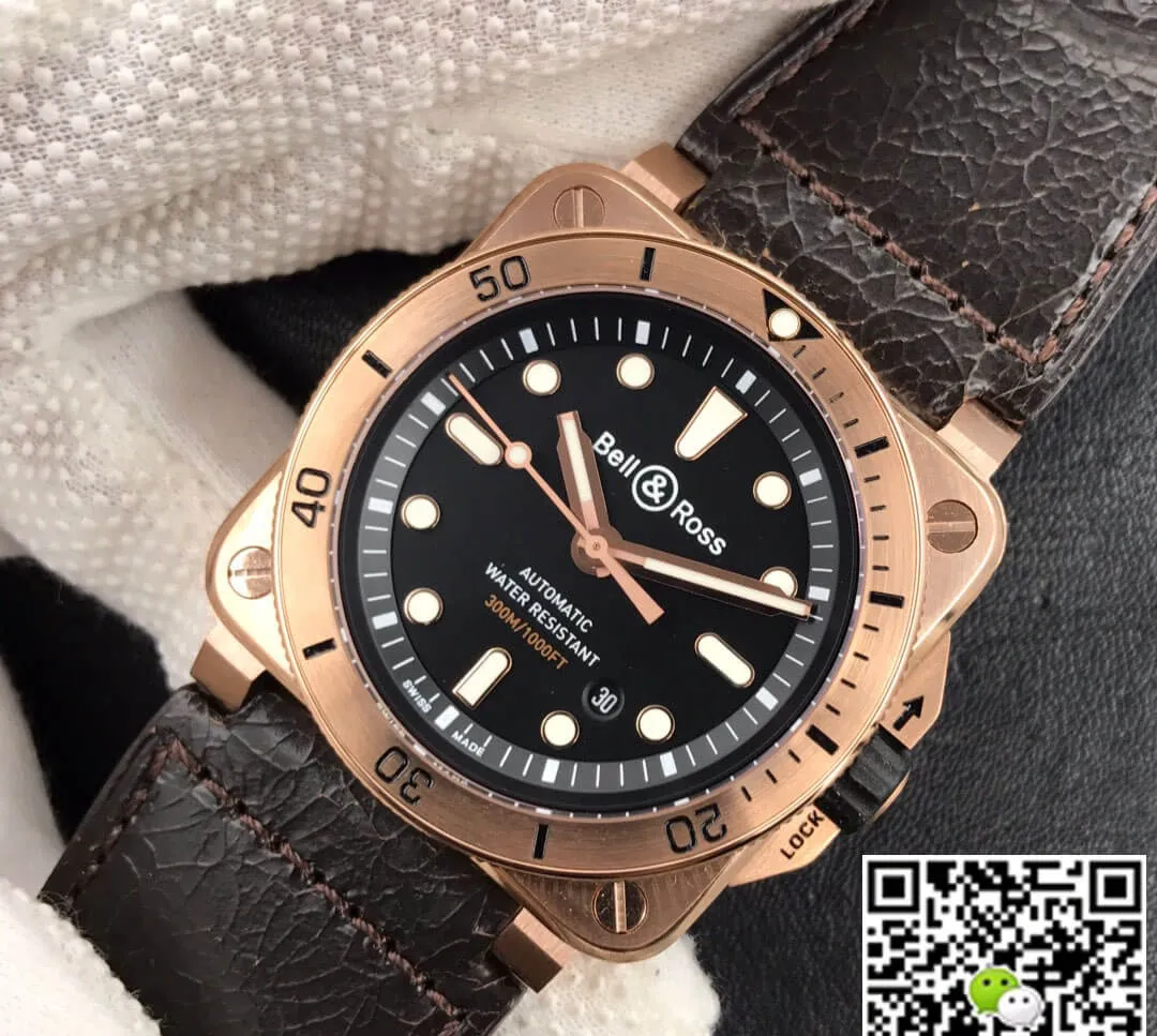 Bell & Ross BR0392-D-BL-BR SCA 1:1 Best Edition Replica Watch Brown Strap