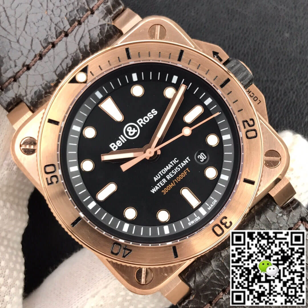Bell & Ross BR0392-D-BL-BR SCA 1:1 Best Edition Replica Watch Brown Strap