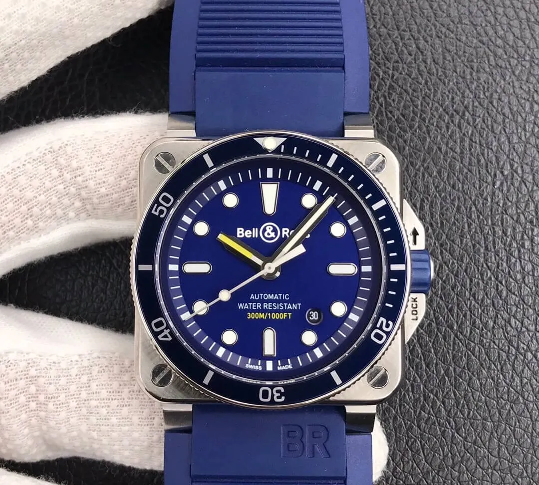 Bell & Ross BR0392-D-BU-ST SRB 1:1 Best Edition Replica Watch Blue Strap