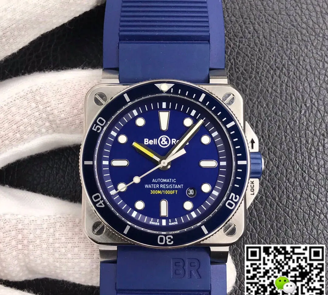 Bell & Ross BR0392-D-BU-ST SRB 1:1 Best Edition Replica Watch Blue Strap