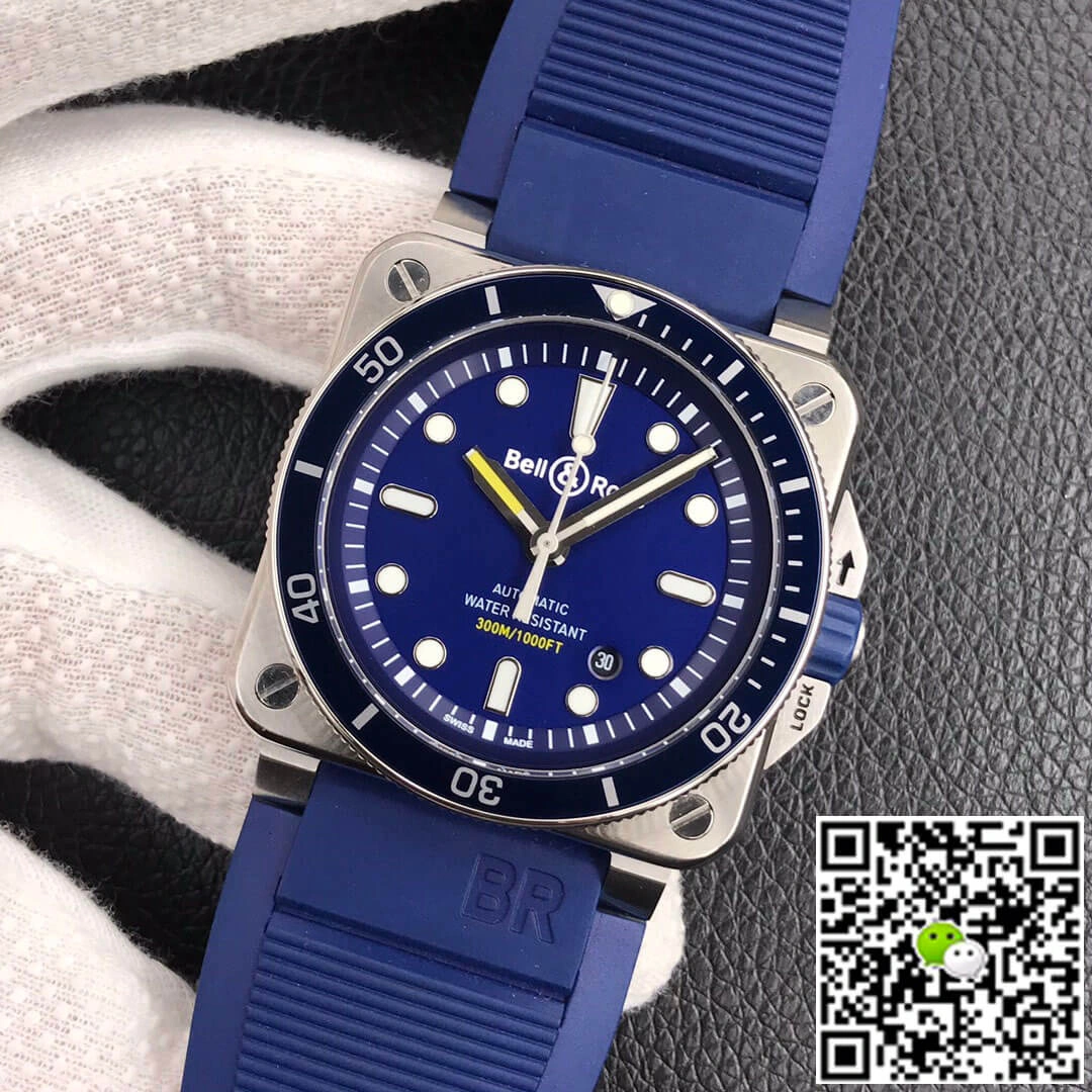 Bell & Ross BR0392-D-BU-ST SRB 1:1 Best Edition Replica Watch Blue Strap