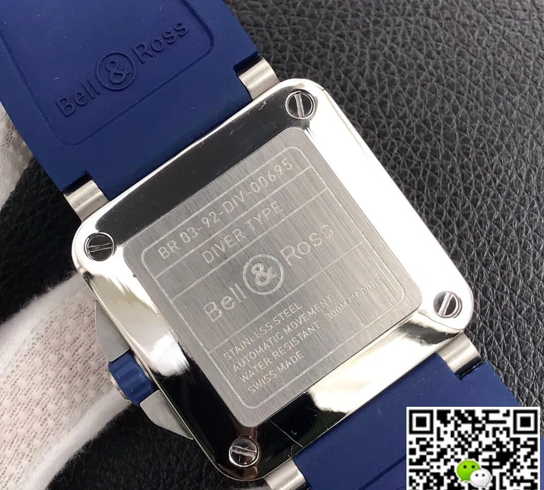 Bell & Ross BR0392-D-BU-ST SRB 1:1 Best Edition Replica Watch Blue Strap