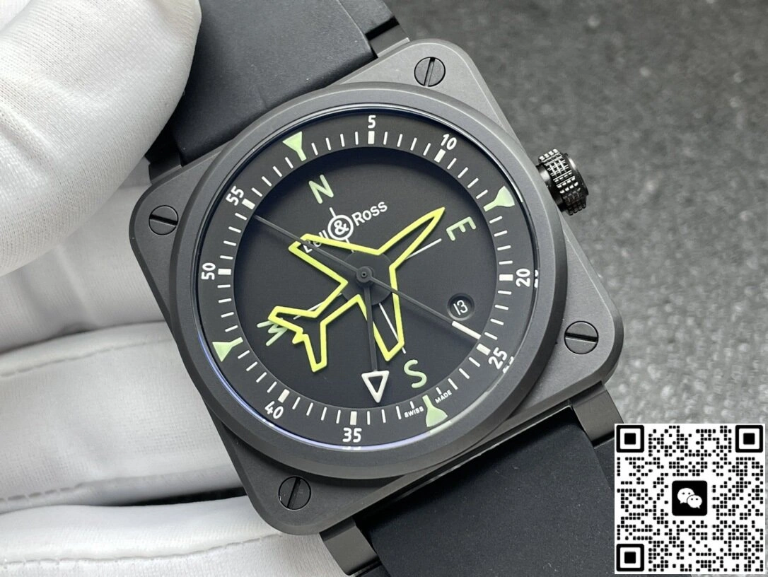 Bell & Ross BR03A-CPS-CE-SRB 1:1 Best Replica Watch Black Dial
