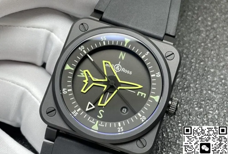 Bell & Ross BR03A-CPS-CE-SRB 1:1 Best Replica Watch Black Dial