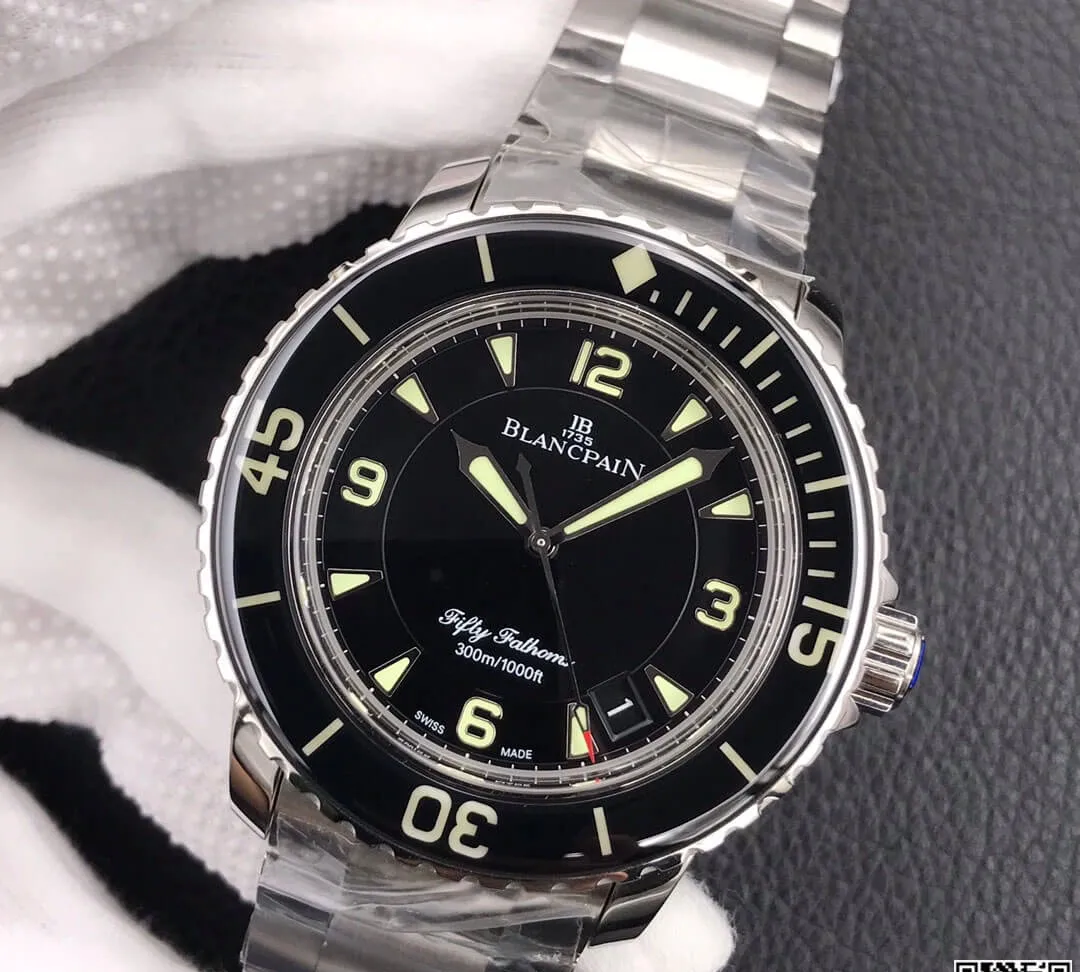Blancpain Fifty Fathoms 5015 ZF Factory 1:1 Best Edition Replica Watch Black Dial