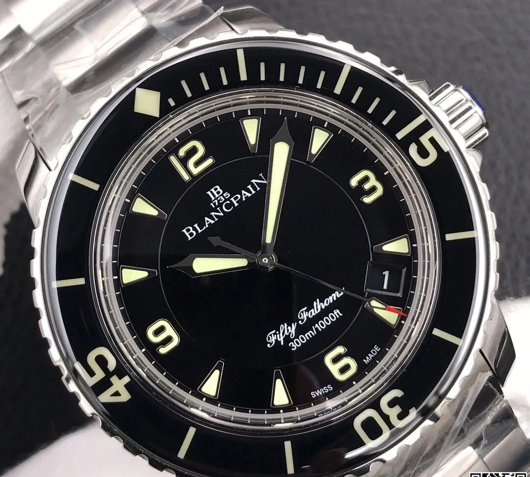 Blancpain Fifty Fathoms 5015 ZF Factory 1:1 Best Edition Replica Watch Black Dial