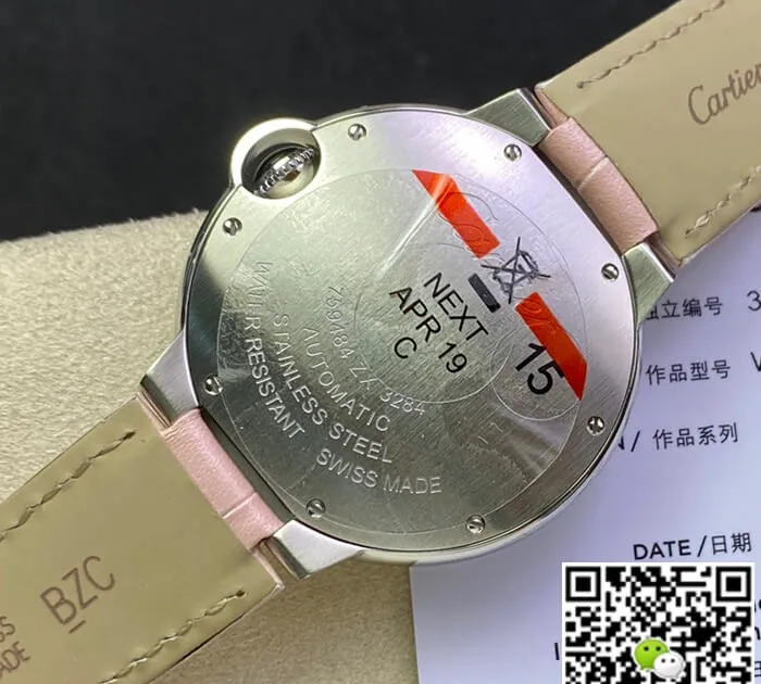 Ballon Bleu De Cartier 36MM WSBB0007 3K Factory 1:1 Best Edition Replica Watch Pink Dial