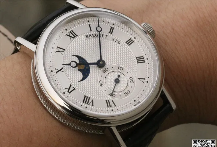 Breguet Classique Moonphase 4396 1:1 Best Edition Replica Watch Black Strap