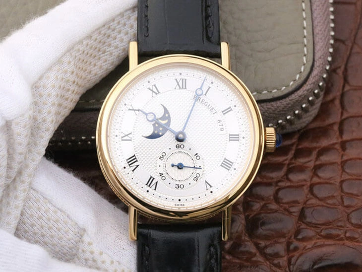 Breguet Classique Moonphase 4396 1:1 Best Edition Replica Watch Gold Bezel