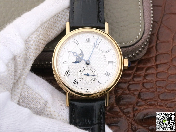 Breguet Classique Moonphase 4396 1:1 Best Edition Replica Watch Gold Bezel