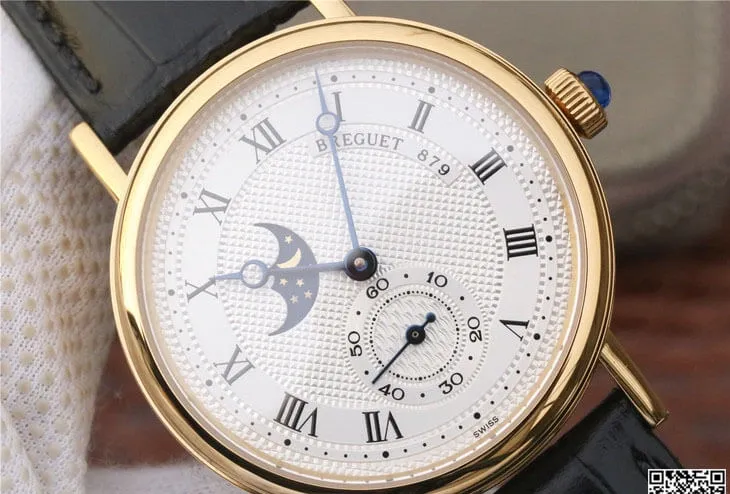 Breguet Classique Moonphase 4396 1:1 Best Edition Replica Watch Gold Bezel