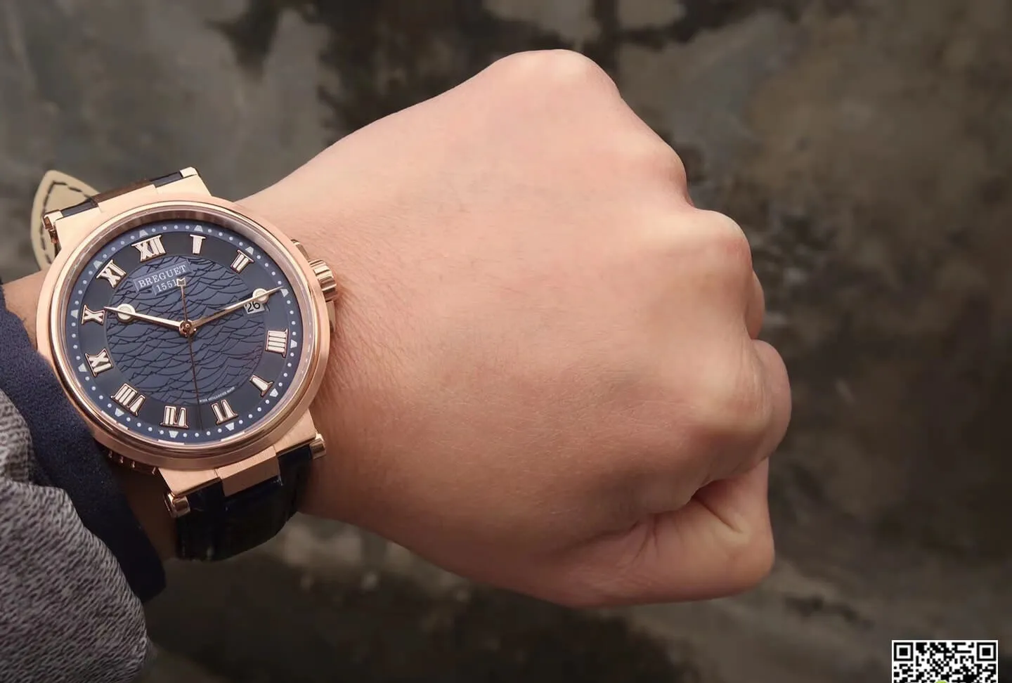 Breguet Marine 5517 V9 Factory 1:1 Best Edition Replica Watch Blue Strap
