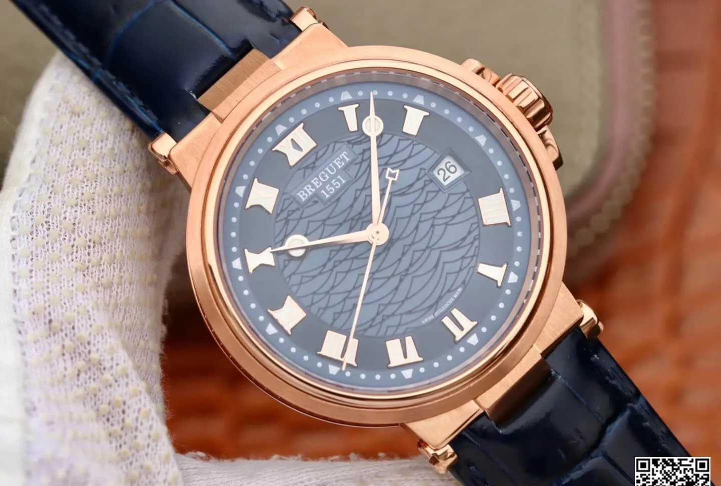 Breguet Marine 5517 V9 Factory 1:1 Best Edition Replica Watch Blue Strap