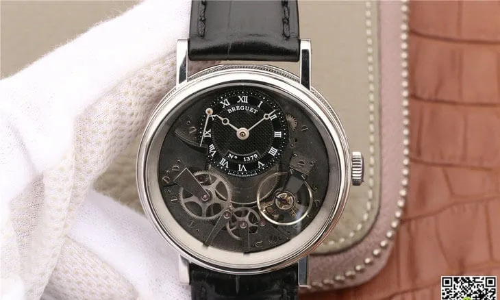 Breguet Tradition 7057BB G9 9W6 1:1 Best Edition Replica Watch Black Leather Strap