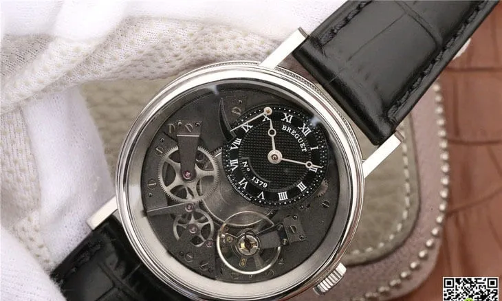 Breguet Tradition 7057BB G9 9W6 1:1 Best Edition Replica Watch Black Leather Strap