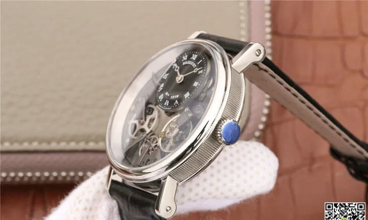 Breguet Tradition 7057BB G9 9W6 1:1 Best Edition Replica Watch Black Leather Strap