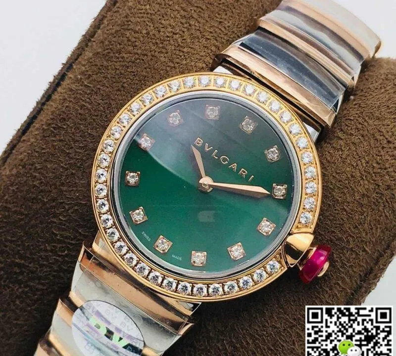 Bvlgari LVCEA BV Factory 1:1 Best Edition Replica Watch Diamond-set Green Dial