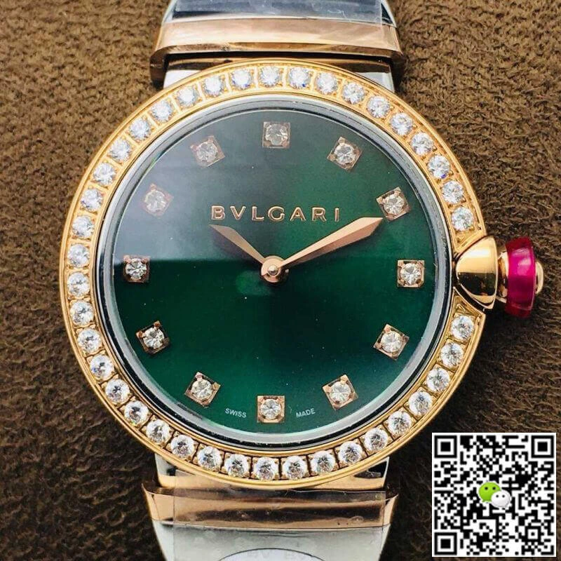 Bvlgari LVCEA BV Factory 1:1 Best Edition Replica Watch Diamond-set Green Dial