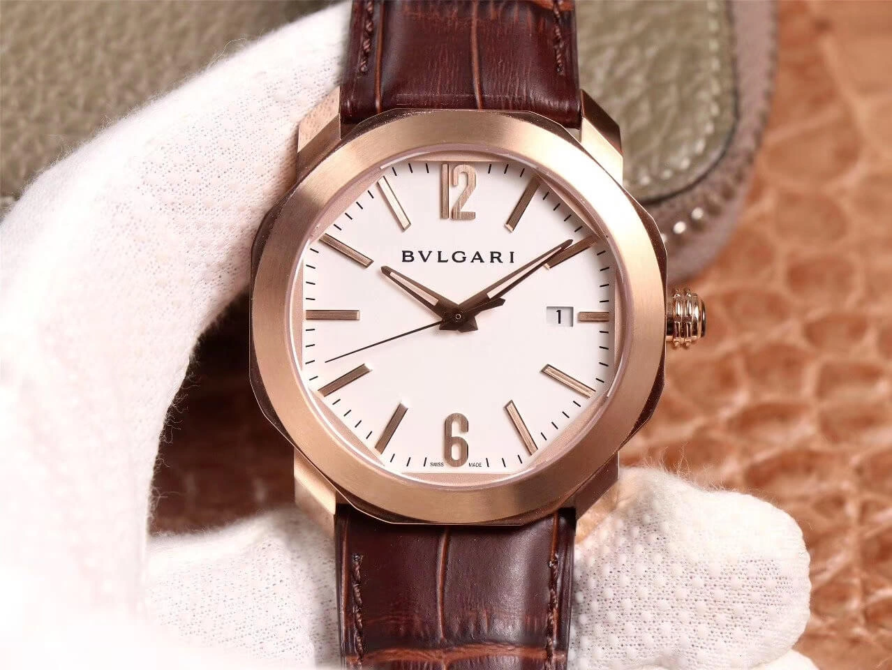 Bvlgari Octo BV Factory 1:1 Best Edition Replica Watch White Dial Swiss 9015