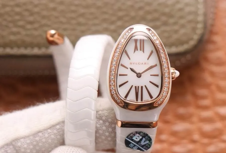 Bvlgari Serpenti 102613 BV Factory 1:1 Best Edition Replica Watch White Strap