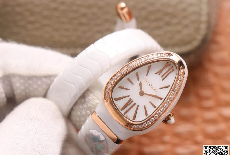 Bvlgari Serpenti 102613 BV Factory 1:1 Best Edition Replica Watch White Strap