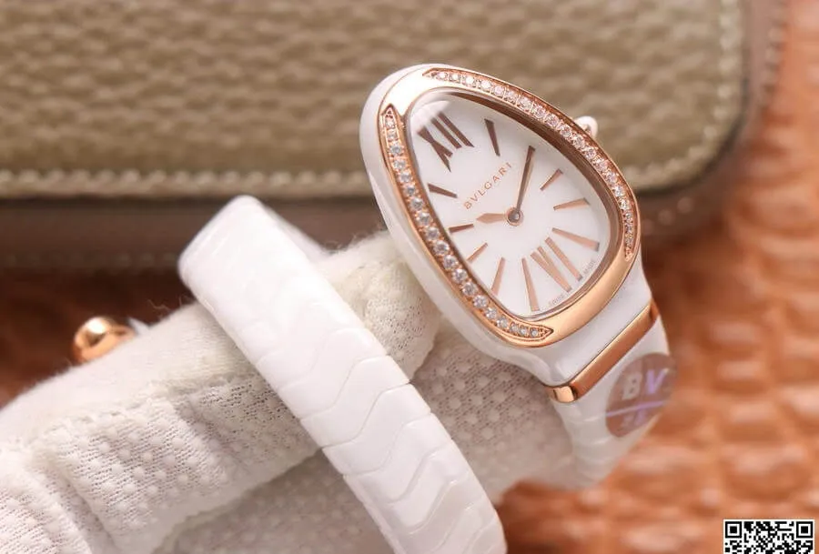 Bvlgari Serpenti 102613 BV Factory 1:1 Best Edition Replica Watch White Strap
