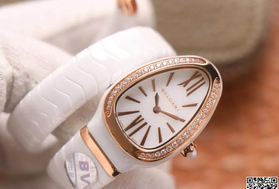 Bvlgari Serpenti 102613 BV Factory 1:1 Best Edition Replica Watch White Strap