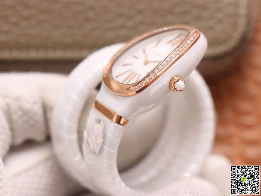 Bvlgari Serpenti 102613 BV Factory 1:1 Best Edition Replica Watch White Strap