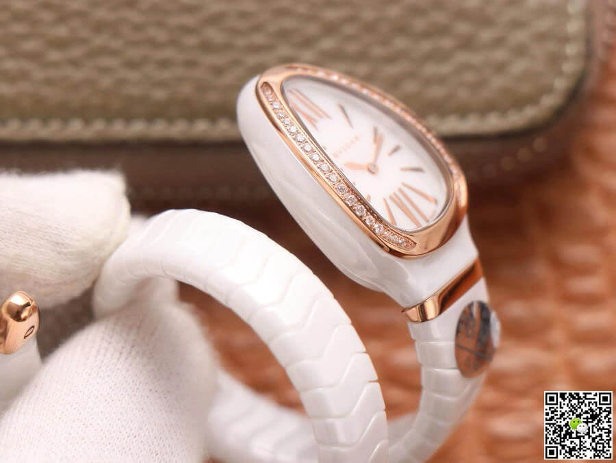 Bvlgari Serpenti 102613 BV Factory 1:1 Best Edition Replica Watch White Strap
