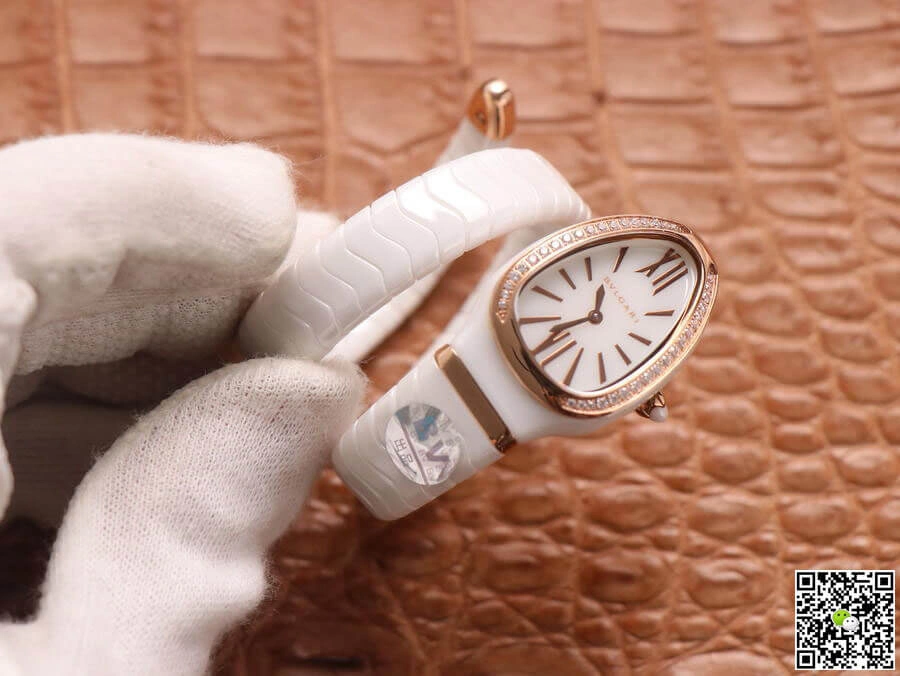 Bvlgari Serpenti 102613 BV Factory 1:1 Best Edition Replica Watch White Strap