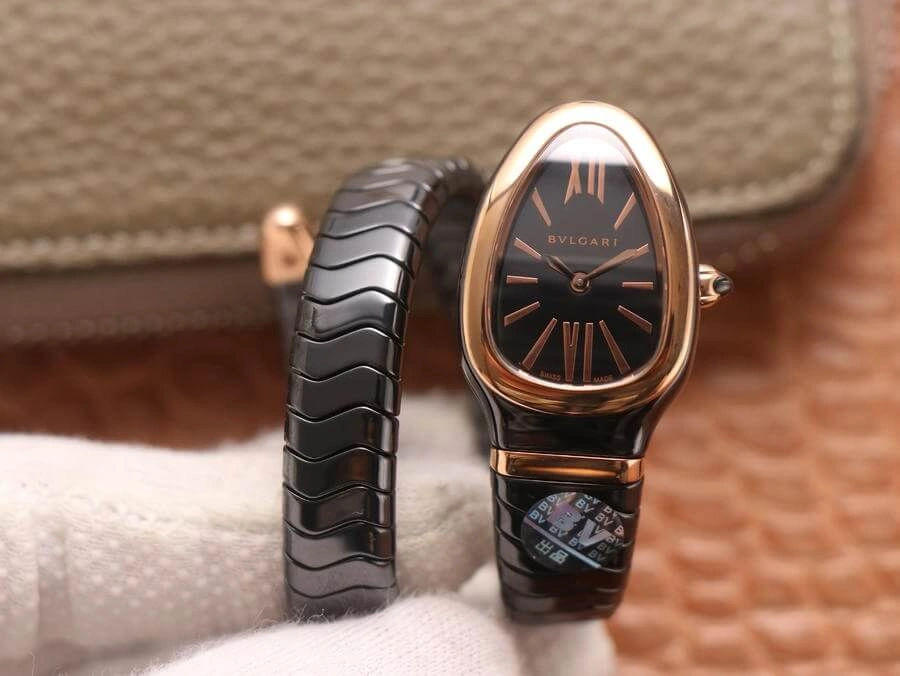 Bvlgari Serpenti 102735 BV Factory 1:1 Best Edition Replica Watch Black Strap