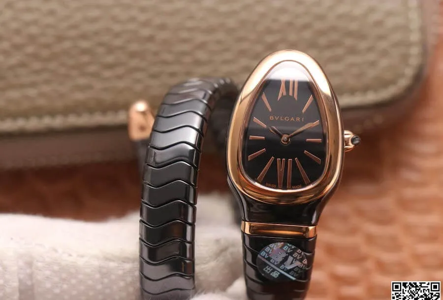 Bvlgari Serpenti 102735 BV Factory 1:1 Best Edition Replica Watch Black Strap