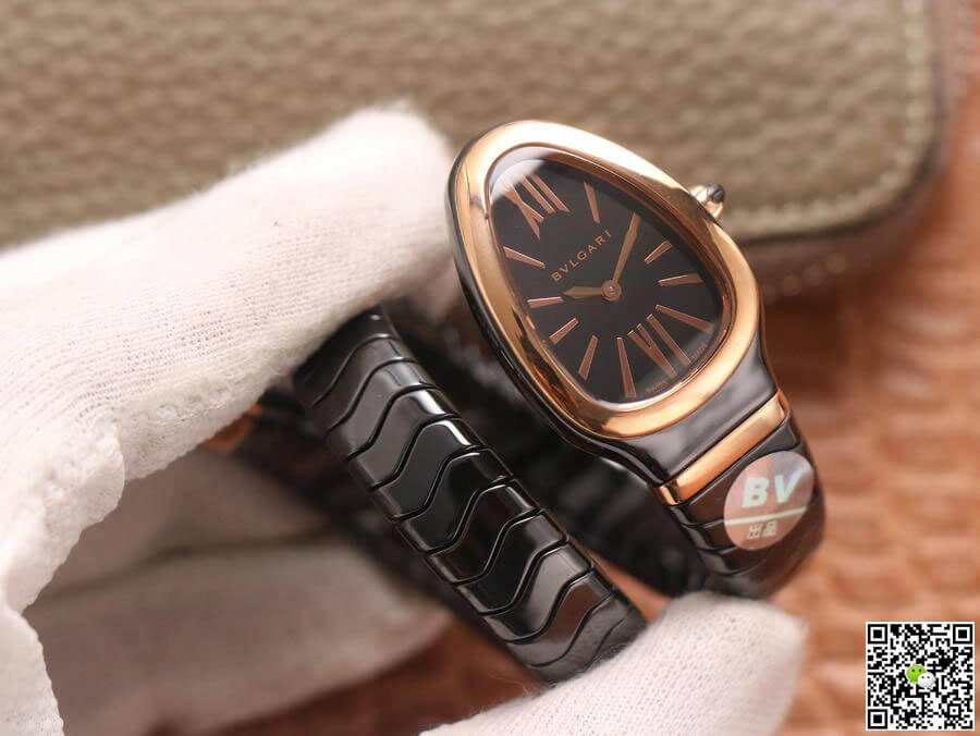 Bvlgari Serpenti 102735 BV Factory 1:1 Best Edition Replica Watch Black Strap