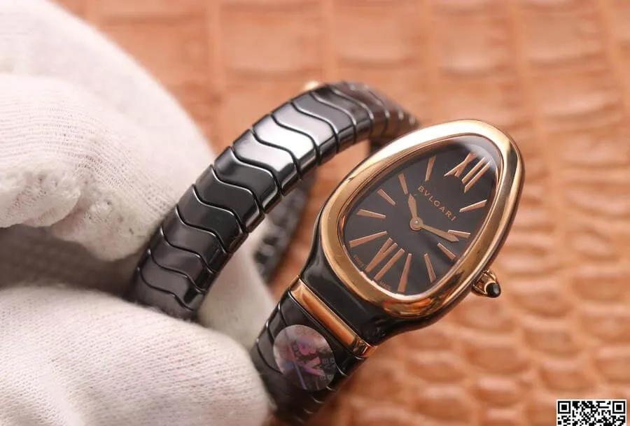 Bvlgari Serpenti 102735 BV Factory 1:1 Best Edition Replica Watch Black Strap