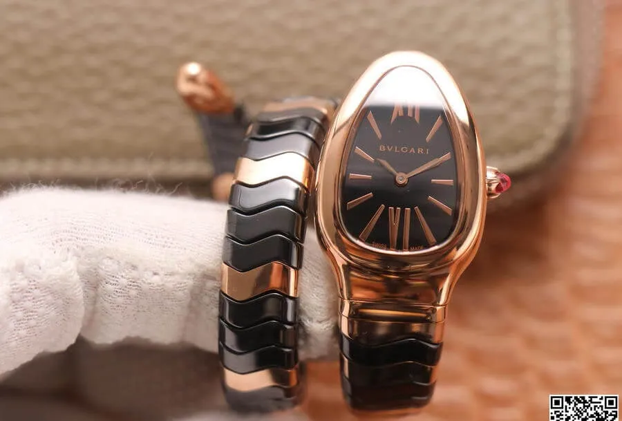 Bvlgari Serpenti BV Factory 1:1 Best Edition Replica Watch Black Dial