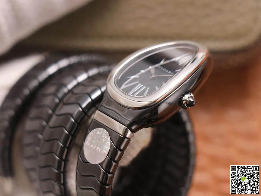 Bvlgari Serpenti BV Factory 1:1 Best Edition Replica Watch Black Strap