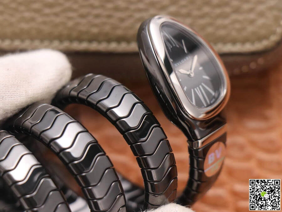 Bvlgari Serpenti BV Factory 1:1 Best Edition Replica Watch Black Strap