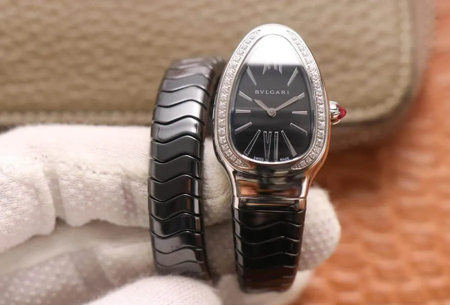 Bvlgari Serpenti BV Factory 1:1 Best Edition Replica Watch Ceramic Black Case