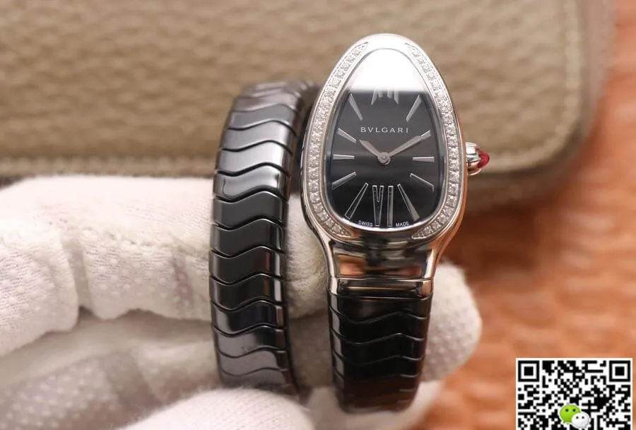 Bvlgari Serpenti BV Factory 1:1 Best Edition Replica Watch Ceramic Black Case