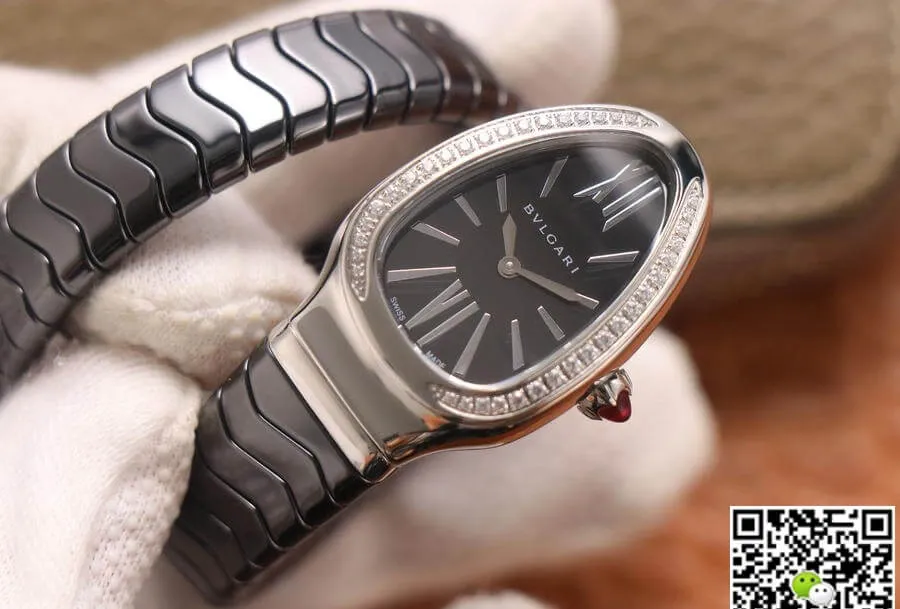 Bvlgari Serpenti BV Factory 1:1 Best Edition Replica Watch Ceramic Black Case
