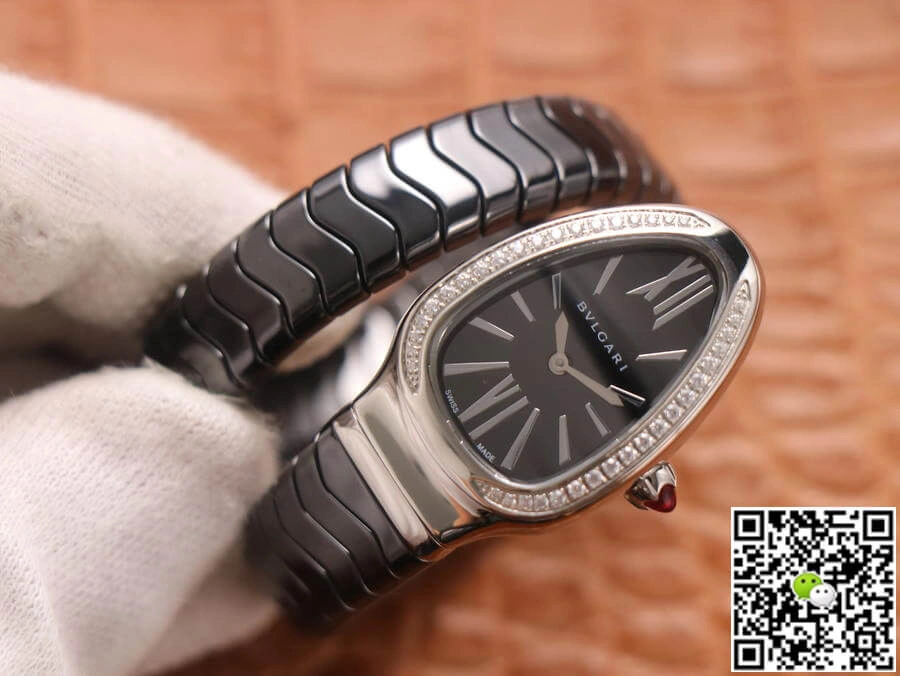 Bvlgari Serpenti BV Factory 1:1 Best Edition Replica Watch Ceramic Black Case