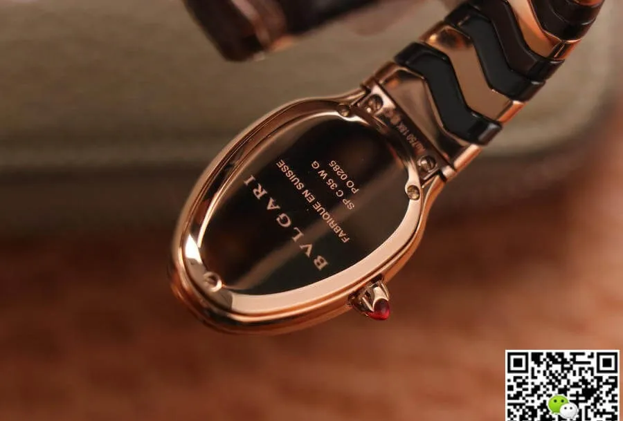 Bvlgari Serpenti BV Factory 1:1 Best Edition Replica Watch Gold Diamond Bezel