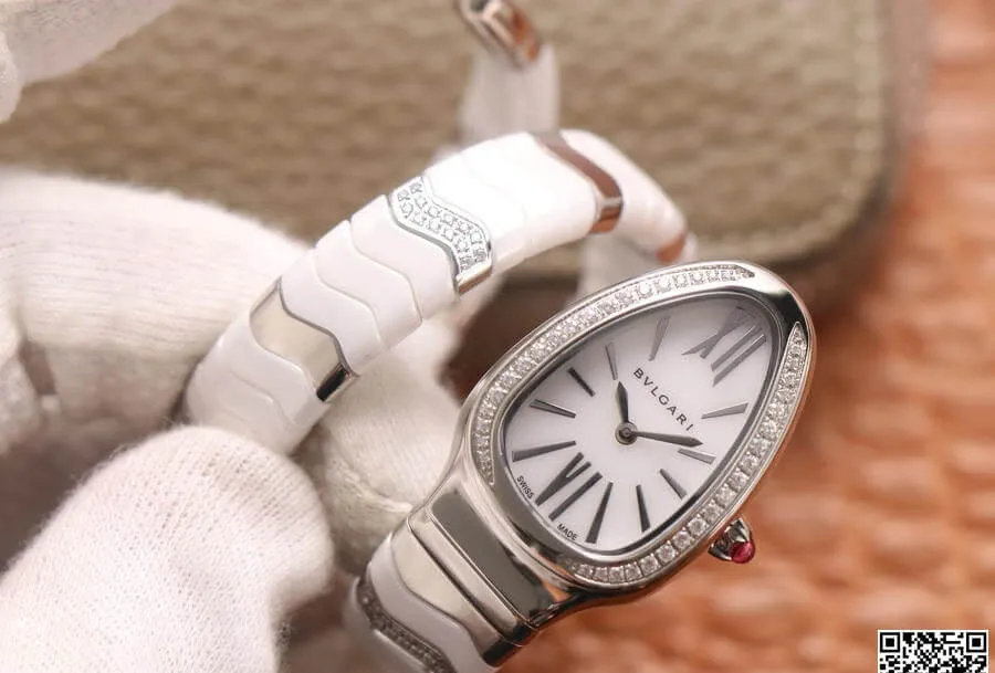 Bvlgari Serpenti BV Factory 1:1 Best Edition Replica Watch White Diamond Dial