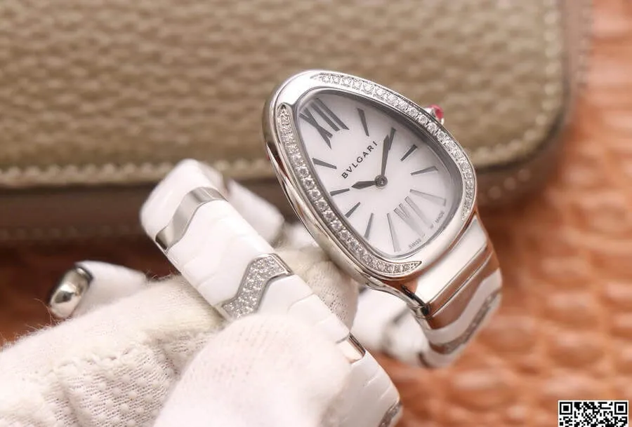 Bvlgari Serpenti BV Factory 1:1 Best Edition Replica Watch White Diamond Dial