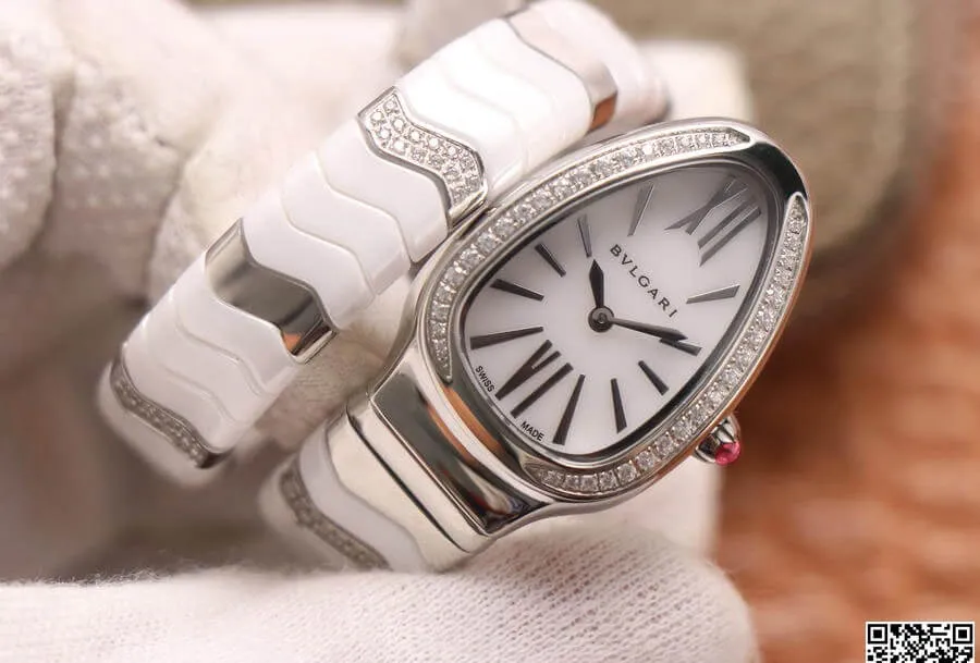 Bvlgari Serpenti BV Factory 1:1 Best Edition Replica Watch White Diamond Dial