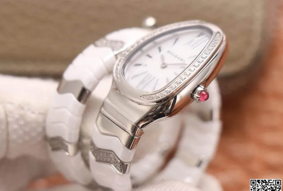 Bvlgari Serpenti BV Factory 1:1 Best Edition Replica Watch White Diamond Dial