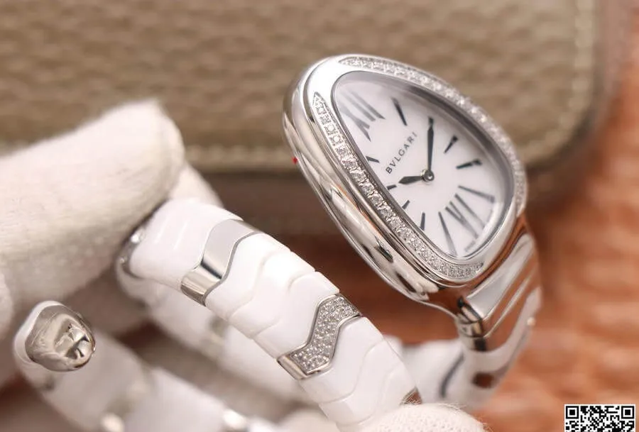 Bvlgari Serpenti BV Factory 1:1 Best Edition Replica Watch White Diamond Dial