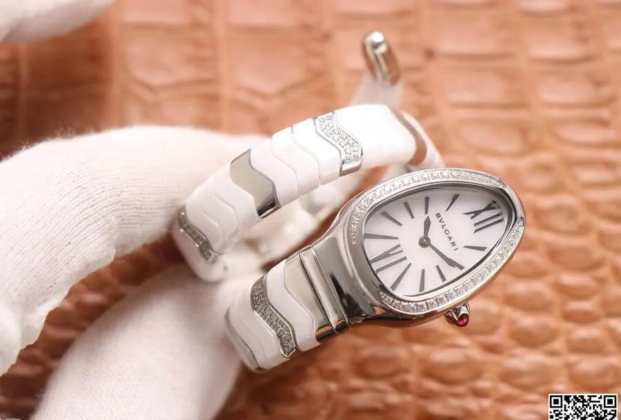 Bvlgari Serpenti BV Factory 1:1 Best Edition Replica Watch White Diamond Dial