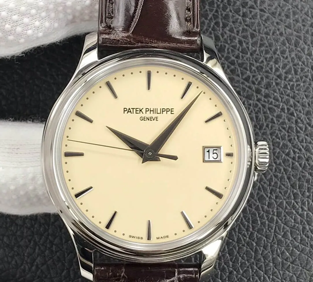 Patek Philippe Calatrava 5227G-001 3K Factory 1:1 Best Edition Replica Watch Brown Leather Strap